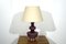 Lámpara de mesa vintage de vidrio morado, Imagen 3