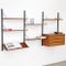 Vintage Royal System Wall Unit in Teak with Black Brackets by Poul Cadovius 2