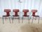 3103 Hammer Chairs by Arne Jacobsen for Fritz Hansen, 1960s, Set of 4 1
