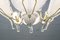 Large Gilded Nine Leaf Chandelier, 1970s, Image 7