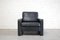 Vintage Conseta Black Leather Armchairs from Cor, Set of 2, Image 1
