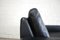 Vintage Conseta Black Leather Armchairs from Cor, Set of 2, Image 9