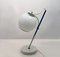 White Table Lamp with Adjustable Glass Lampshade and Marble Base, 1970s, Image 1