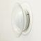 Italian Circular White Glass Sconce, 1970s, Image 3