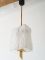 Frosted Glass and Golden Brass Ceiling Light, 1950s, Image 3