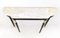 Console Table with White Carrara Marble Top, 1950s 5
