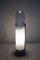 Lámpara de mesa italiana de vidrio soplado Alexandrite y metal cromado, años 70, Imagen 5