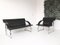 Conjunto de sofá y sillón DS-127 de cuero negro de Gerd Lange para de Sede, años 80, Imagen 8