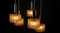 Kaskaden-Hängelampe mit 5 Leuchten aus Eisglas Röhren von Doria, 1960er 7