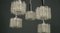 Kaskaden-Hängelampe mit 5 Leuchten aus Eisglas Röhren von Doria, 1960er 5