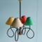 Colorful French Pendant Lamp, 1950s 1