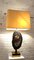 Lámpara de mesa de latón dorado y ágata de Willy Daro, años 70, Imagen 3