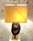 Lámpara de mesa de latón dorado y ágata de Willy Daro, años 70, Imagen 14