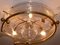 Vintage Glass and Brass Ceiling Light, Image 5