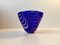 Modernist Blue Spiral Bowl by Torben Jørgensen for Holmegaard, 1980s 1