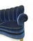 Schwedisches Blaues Sofa aus Samt, 1950er 5