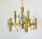 Vintage 9-Lights Chandelier in Brass & Crystal by Gaetano Sciolari 3