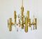 Vintage 9-Lights Chandelier in Brass & Crystal by Gaetano Sciolari, Image 3