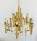 Vintage 9-Lights Chandelier in Brass & Crystal by Gaetano Sciolari 2