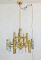 Vintage 9-Lights Chandelier in Brass & Crystal by Gaetano Sciolari, Image 1