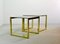 Mid-Century Hollywood Regency Cubic Side Tables with Smokey Glass Top, 1980s, Set of 2 5