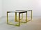 Mid-Century Hollywood Regency Cubic Side Tables with Smokey Glass Top, 1980s, Set of 2, Image 5