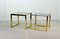 Mid-Century Hollywood Regency Cubic Side Tables with Smokey Glass Top, 1980s, Set of 2 4