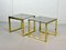 Mid-Century Hollywood Regency Cubic Side Tables with Smokey Glass Top, 1980s, Set of 2 2