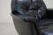 Vintage Black Leather Swivel Armchair, 1960s 8