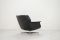 Vintage Black Leather Swivel Armchair, 1960s 10