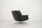 Vintage Black Leather Swivel Armchair, 1960s, Image 10