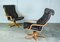 Mid-Century Scandinavian Leatherette Swivel Chairs, 1970s, Set of 2 4