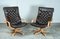 Mid-Century Scandinavian Leatherette Swivel Chairs, 1970s, Set of 2, Image 3