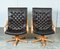 Mid-Century Scandinavian Leatherette Swivel Chairs, 1970s, Set of 2 1
