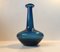 Vase Capri Moderne en Verre Bleu par Jacob E. Bang pour Holmegaard, Danemark, 1960s 1