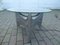 Mid-Century Aluminum Brutalist Coffee Table with Lamp 7