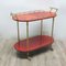 Italian Red Goat Leather Trolley by Aldo Tura, 1950s 2