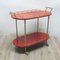 Italian Red Goat Leather Trolley by Aldo Tura, 1950s, Image 2
