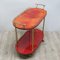 Italian Red Goat Leather Trolley by Aldo Tura, 1950s, Image 13
