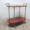 Italian Red Goat Leather Trolley by Aldo Tura, 1950s 5