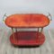 Italian Red Goat Leather Trolley by Aldo Tura, 1950s 12