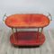 Italian Red Goat Leather Trolley by Aldo Tura, 1950s, Image 12