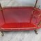 Italian Red Goat Leather Trolley by Aldo Tura, 1950s 8