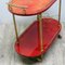 Italian Red Goat Leather Trolley by Aldo Tura, 1950s 14