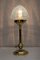 Lampe de Bureau Art Déco avec Abat-jour en Verre Opalin, 1920s 3