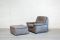 Swiss Grey Leather Lounge Chair & Ottoman from de Sede, 1980s 13