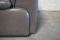 Swiss Grey Leather Lounge Chair & Ottoman from de Sede, 1980s 4