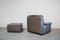 Swiss Grey Leather Lounge Chair & Ottoman from de Sede, 1980s, Image 10