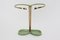 Green Lacquer, Brass & Aluminum Umbrella Stand, 1950s 1