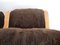 Armchairs in Wood & Brown Sheepskin, 1940s, Set of 2 8